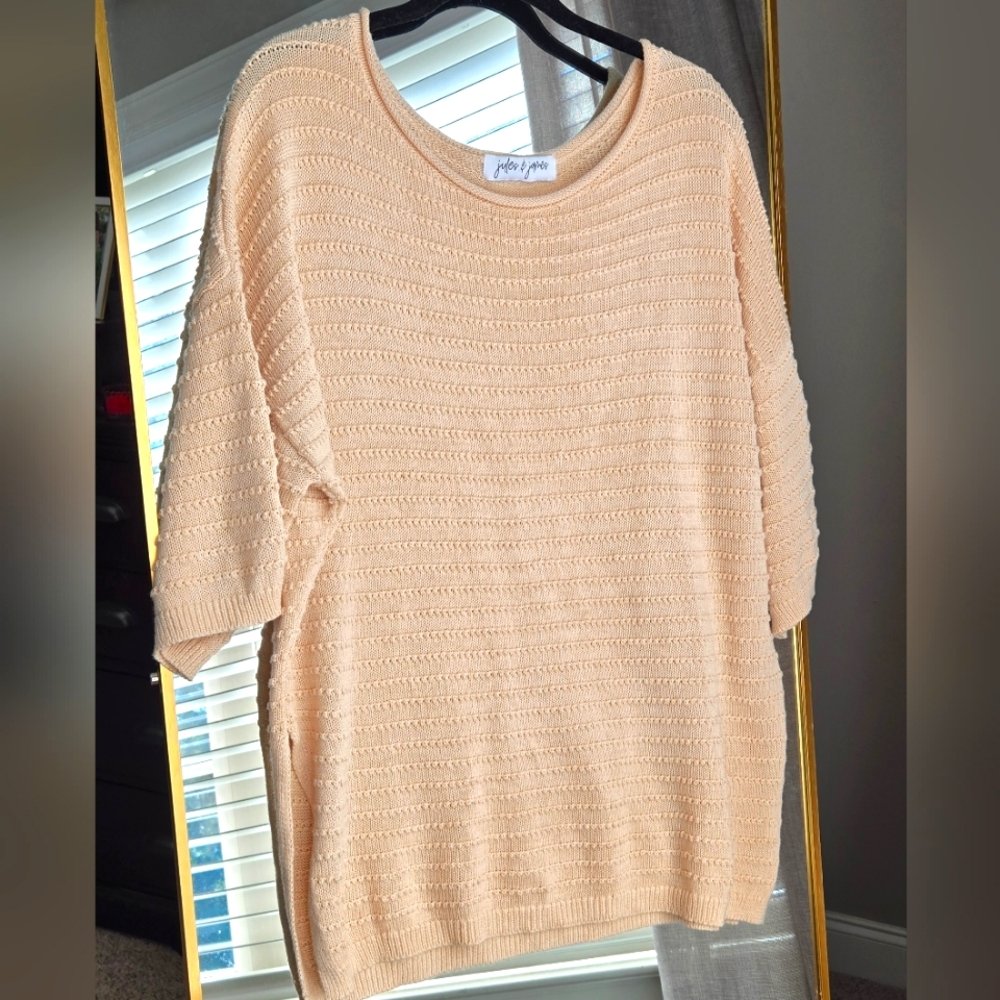 Jules & James 3/4 Sleeve Knit Sweater
